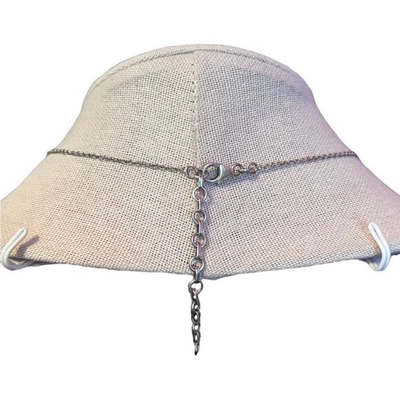 GORGEOUS Genuine Ethiopian Opal Ruby Drop Platinum Over Sterling Silver Necklace - Picture 7 of 8